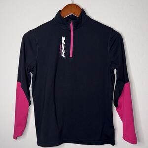 Polaris RZR Girls Long Sleeve 1/4 Zip Top Size XL Moto Off-Road Pink Black